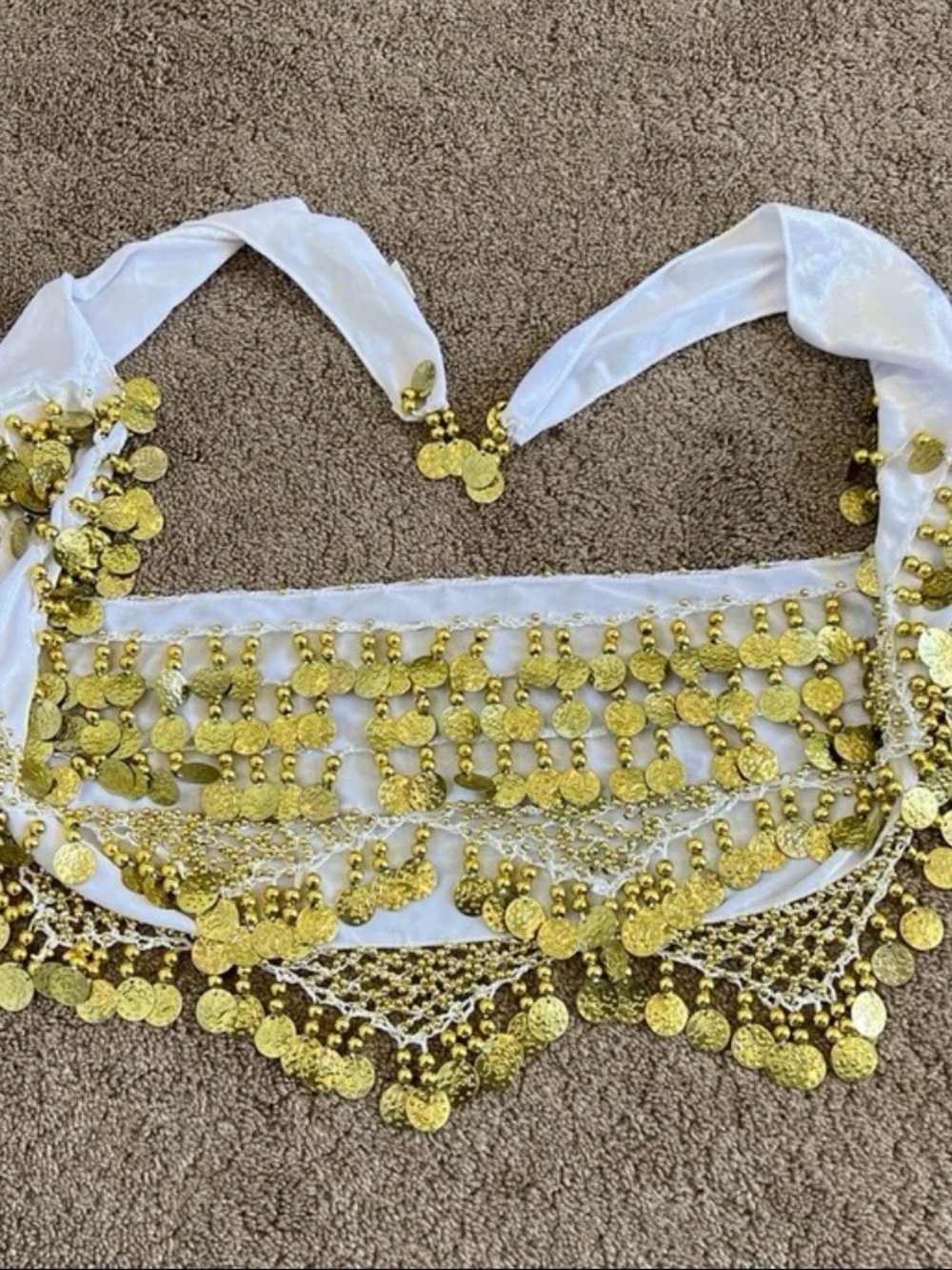 Women Belly Dance Hip Scarf with Coins Velvet Belly Dance Belt New